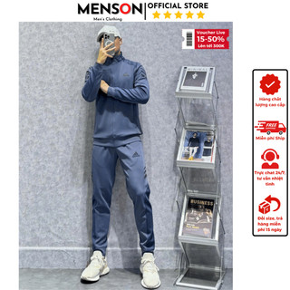 Bộ thể thao nam thu đông kéo khoá Adidas cao cấp dài tay Menson MD8446 Bộ đồ nam mùa đông dày dặn 2024 Hàng Hiệu