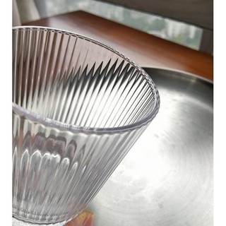 Ly thủy tinh sọc dáng loe 260ml - 400ml (Thủy tinh chịu nhiệt Borosilicat) - CS02