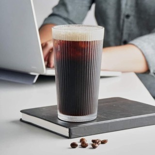 Ly thủy tinh sọc dáng loe 260ml - 400ml (Thủy tinh chịu nhiệt Borosilicat) - CS02