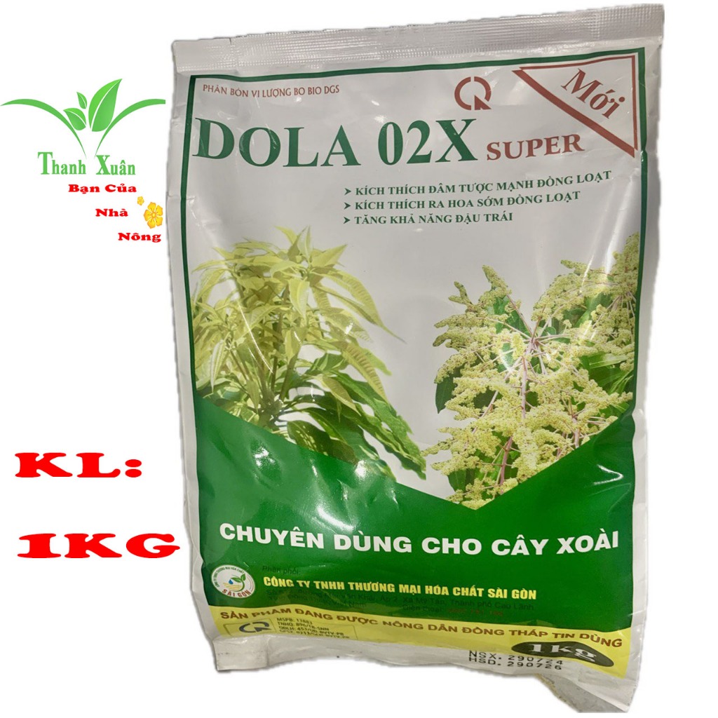Phân Bón DOLA 02X Kích Ra Hoa Chuyên Dùng Cho Cây Xoài gói 1kg