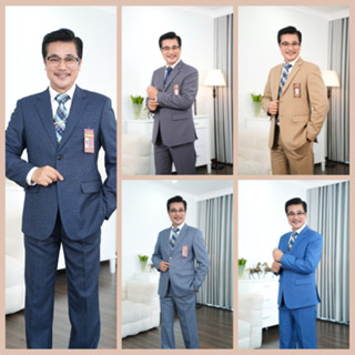 (Mua 1 Được 5) Bộ Vest Trung Niên Cao Cấp 2 Khuy Hồng Ngọc, Comle Nam Trung Tuổi Vải Tuýt Si Nhập Khẩu