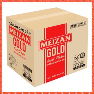 1 Thùng 12 chai Dầu Ăn Cao Cấp Meizan Gold 1L – Hàng Chính Hãng