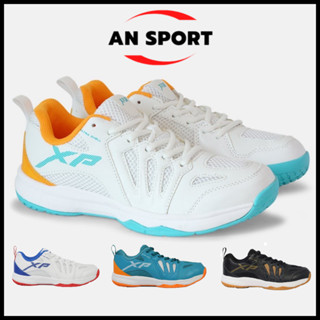  Giày bóng chuyền Giày cầu lông XP CL03 màu trắng nam nữ chính hãng tặng tất dệt kim - Đế đệm Eva chơi sân bê tông tốt 