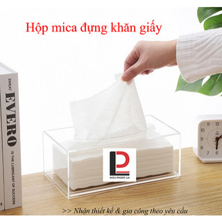 Hộp đựng khăn giấy mica