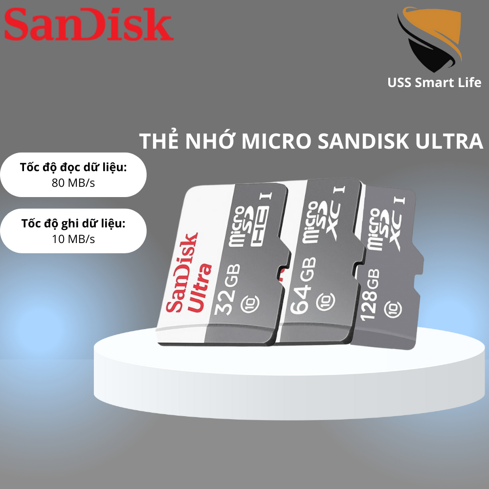Thẻ nhớ SanDisk/ PNY MicroSD Class10 128GB/64GB/32GB