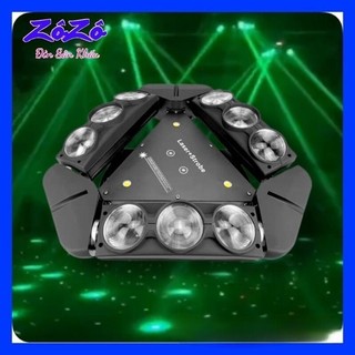 Đèn Moving 9 mắt to + laser+ chớp (3 in 1)