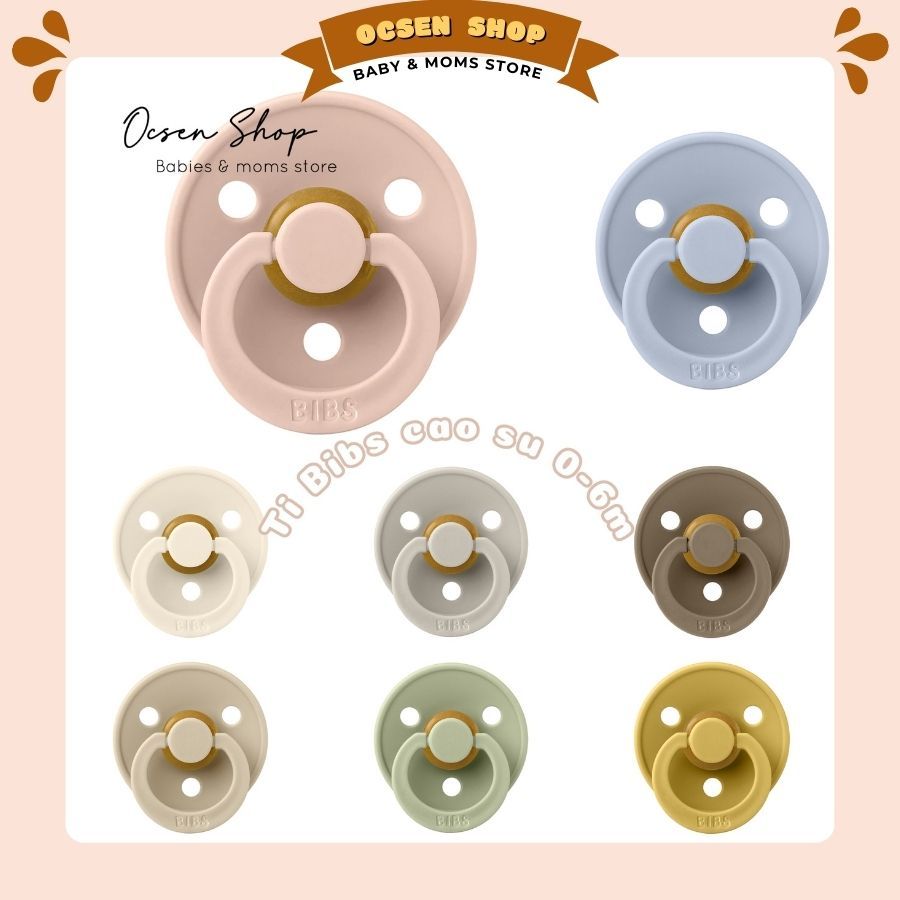 [Chính hãng Bibs VN] TI GIẢ BIBS cao su Đan Mạch 0-6m