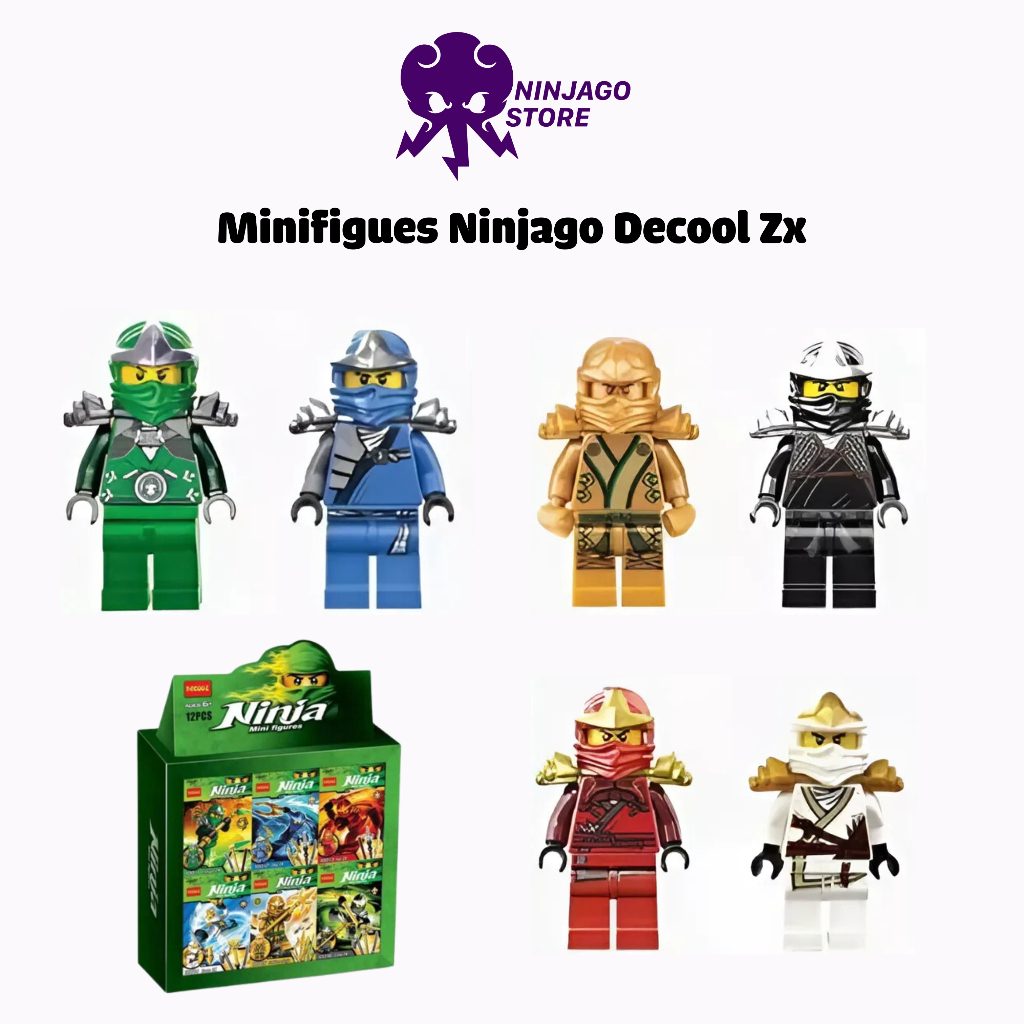 Đồ Chơi lắp ráp Minifigues Ninjago Decool Zx 10011-10016 10 PCS- Newseal