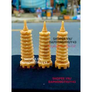 Tháp văn xương đá phong thuỷ đa ngoc hoàng long 28cm 15cm