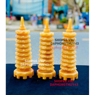 Tháp văn xương đá phong thuỷ đa ngoc hoàng long 28cm 15cm