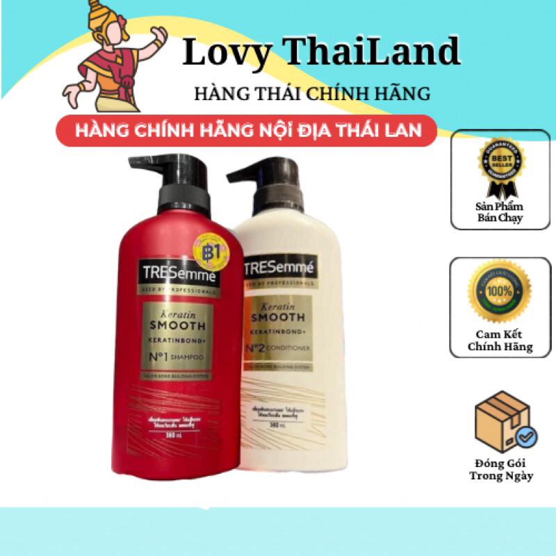 1 Cặp Gội + Xả Tresemme Thái Lan 370ml siêu mềm mượt [CHÍNH HÃNG]