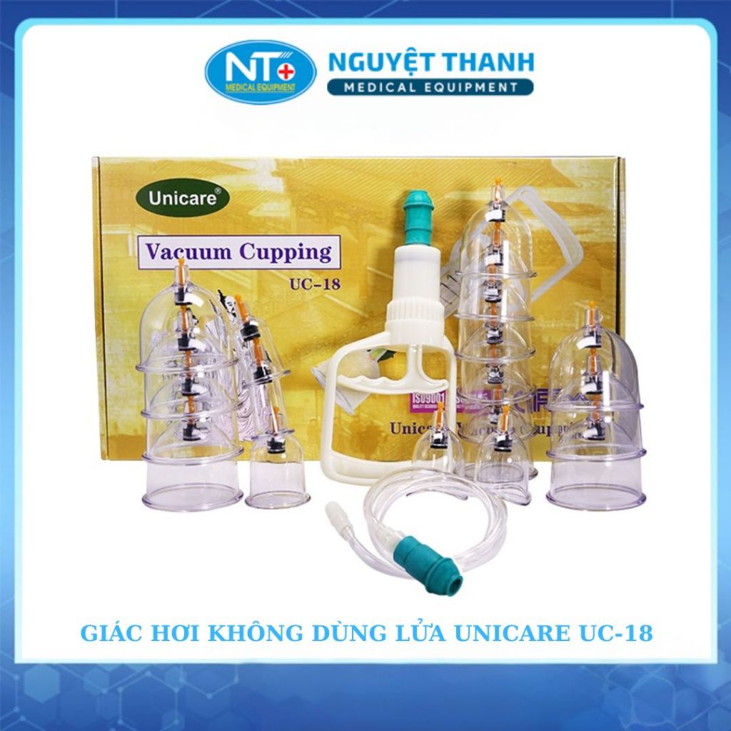 Bộ Giác Hơi Không Dùng Lửa Unicare UC_18 ( 18 Ống )