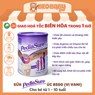 Sữa PediaSure Úc Vanilla Nắp Tím 850g