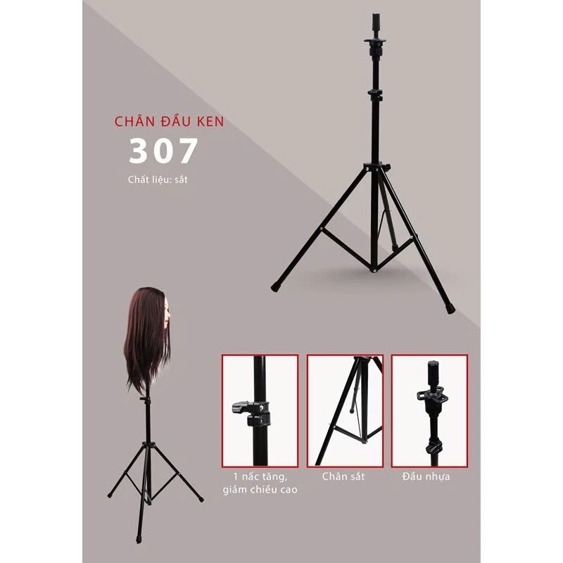 Chân Manocanh Học Cắt Tóc, Giá Đỡ Đầu Ken, Giá Đỡ Đầu Manocanh