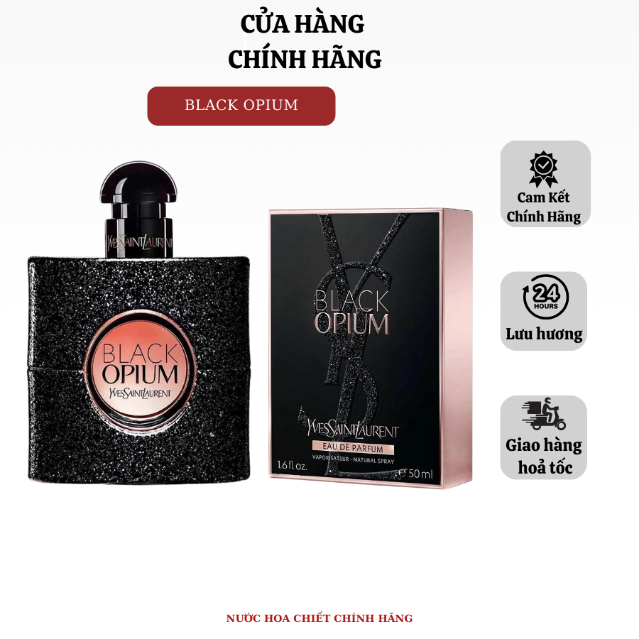 [ Chính Hãng ] Nước Hoa Nữ Black Opium quyến rũ, sang trọng | Tom perfume