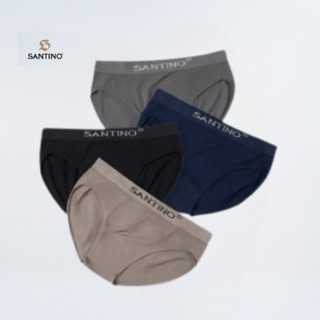 Combo 4 Quần Lót Tam Giác Nam Santino Kháng Khuẩn Siêu Co Giãn Thông Thoáng S931