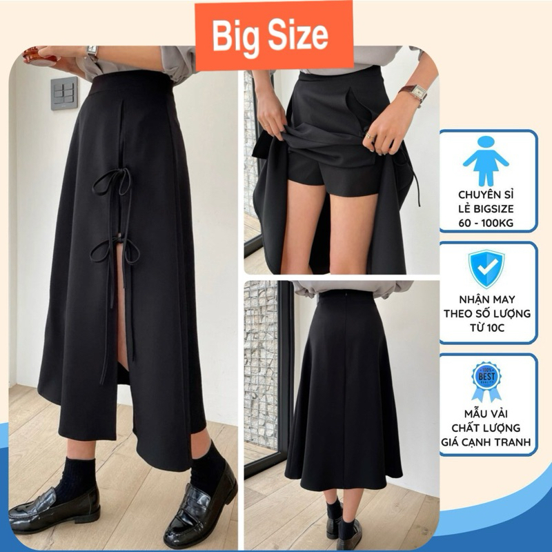 [HÀNG SẴN THỦ ĐỨC- HOẢ TỐC HCM] chân váy bigsize nữ chân váy dài bigsize uzzang 60-95kg