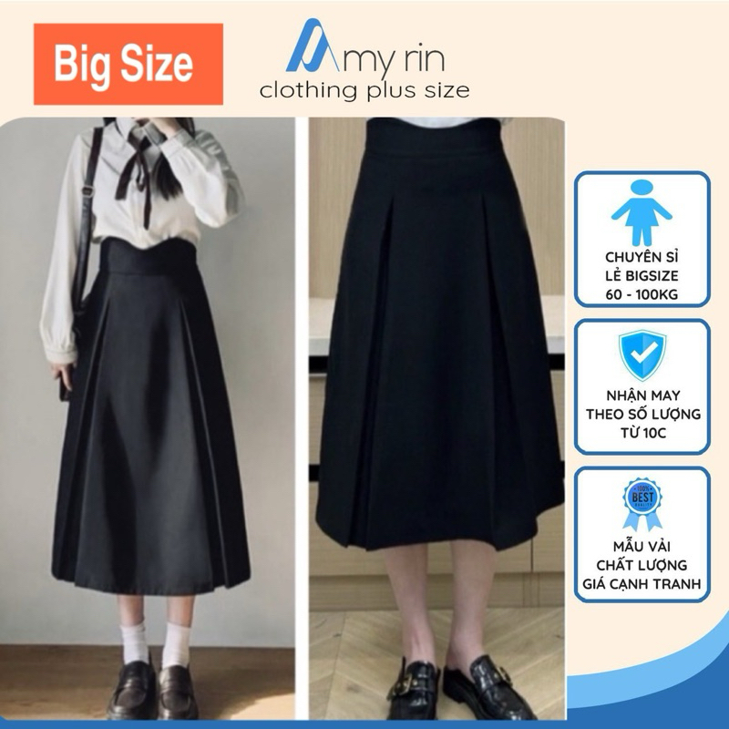 [THỦ ĐỨC- HOẢ TỐC HCM] chân váy bigsize nữ Chân váy dài bigsize uzzang đủ size 60-100kg