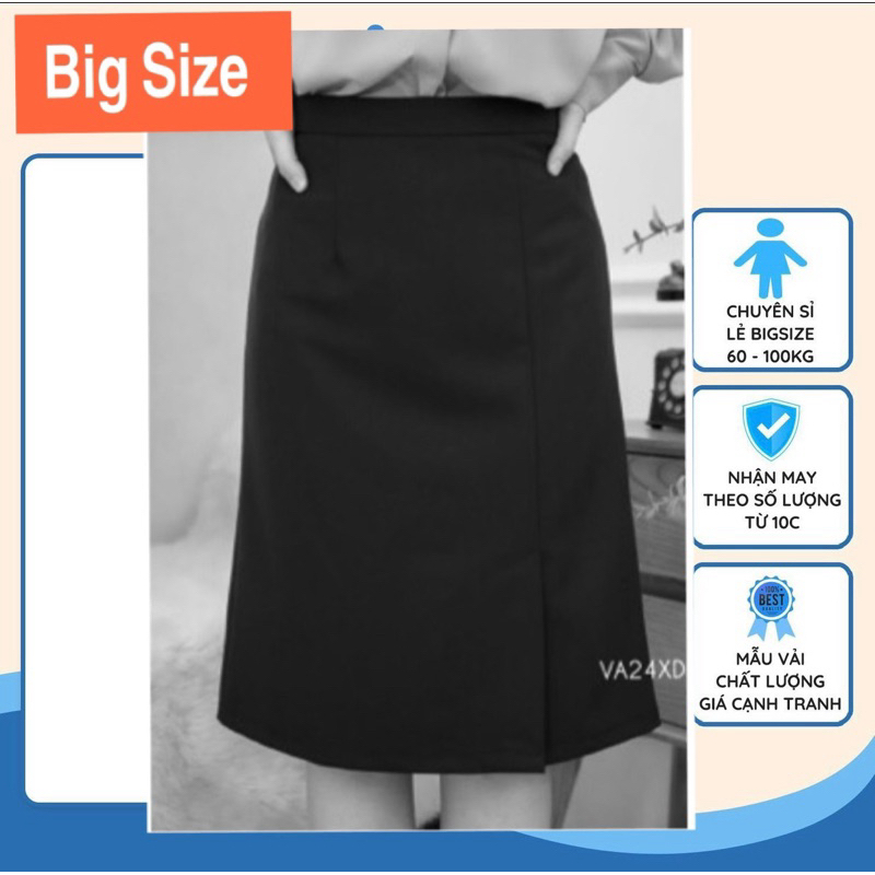 [HÀNG SẴN THỦ ĐỨC- HOẢ TỐC HCM] chân váy bigsize nữ 60-100kg SỈ Bigsize chân váy A suông công sở 60-