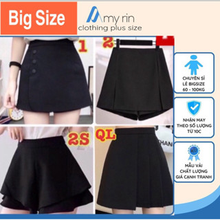 [HÀNG SẴN THỦ ĐỨC -HOẢ TỐC HCM] quần giả váy bigsize 60-100kg lưng thun vải Tuyết mưa//chân váy bigsize nữ