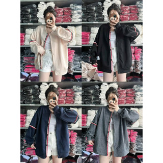 Áo khoác Cardigan thom vạch tay nỉ tàu hot Bảo Ngọc