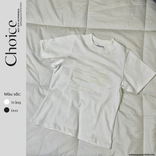 Áo Thun BabyTee In Nhung CHOICE.SG Cổ Tròn Cotton 100% " Hug-Top "