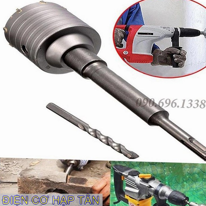 Mũi khoan rút lõi bê tông - Mũi khoét lỗ tường bê tông đi máy lạnh  phi 30 -40- 50- 60- 90mm
