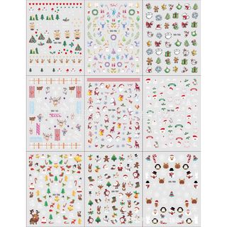  Nail Sticker Dán Móng Hình Dán Móng Tay 3D Mẫu Noel Jewelry 