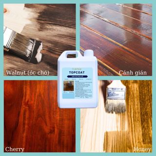 Sơn phủ bóng gỗ nhiều màu gốc Acrylic chống mốc, không mùi, dễ thi công Lotux Topcoat