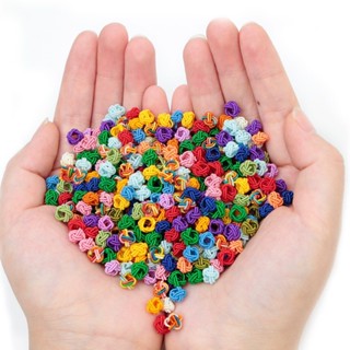 Set 50 20 Cái Chặn Chốt Vải Tròn 6mm 2 sợi - Nút Thắt Vải Charm Phụ Kiện Xâu Phối Vòng Tay Handmade Tự Làm Phong Thủy