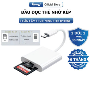 Đầu đọc thẻ nhớ 2 trong 1 dành cho iphone truyền tốc độ cao