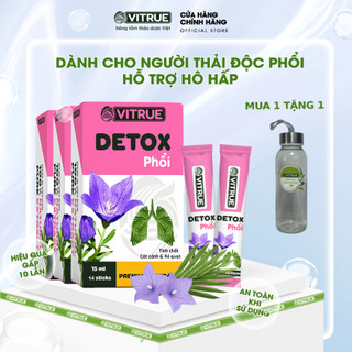 Bổ Phổi Vitrue Detox Phổi giúp thải độc phổi phục hồi phổi bị thương tổn cải thiện khả năng hô hấp