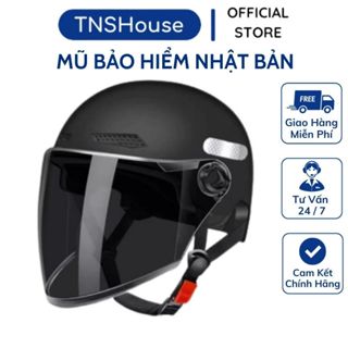 Mũ Bảo Hiểm Nửa Đầu Có Kính Chống Nắng Nón Bảo Hiểm Có Kính Màu Đen Mờ Chịu Lực Va Đập Mạnh