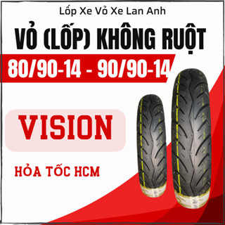 Vỏ lốp xe VISION chính hãng, hoả tốc HCM - Cặp Vỏ Lốp  Không Ruột Xe Máy