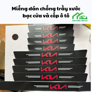 Miếng Dán Chống Trầy Xước BC2 Logo KIA, Bảo Vệ Bậc Cửa Và Dán Cốp Ô Tô Bằng Sợi Carbon Bền Đẹp