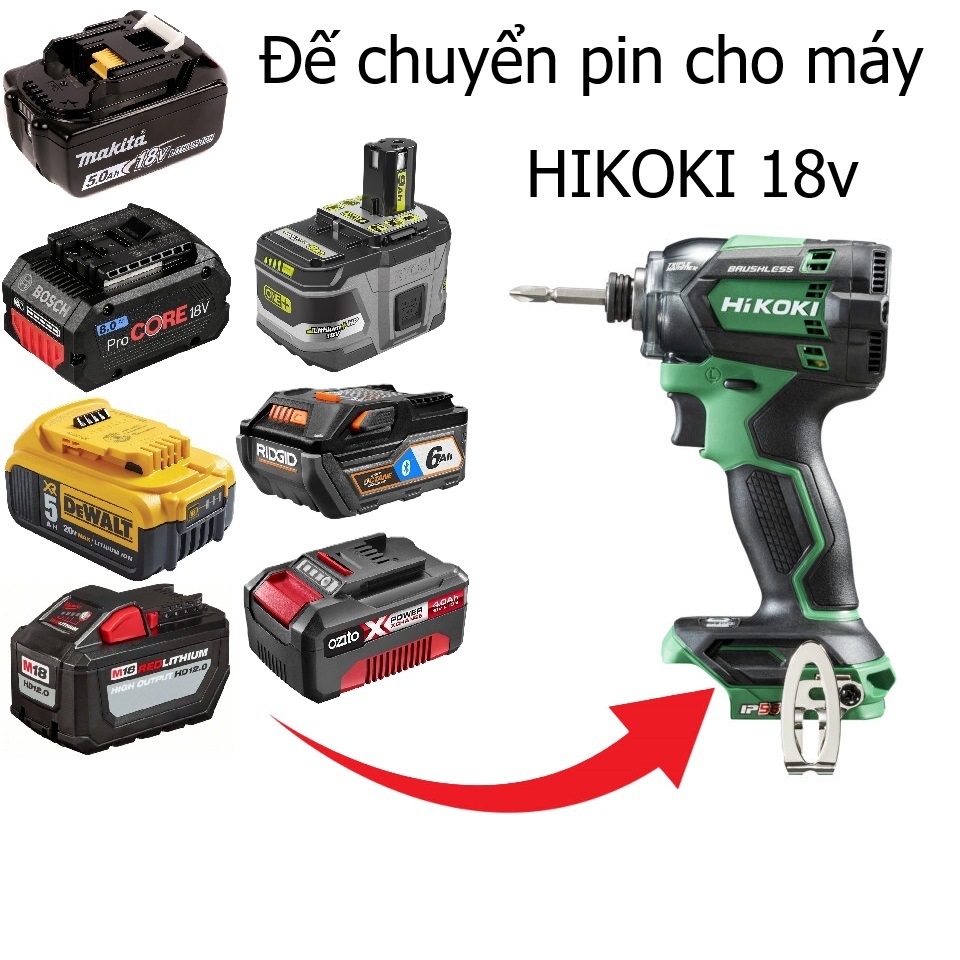 ( MTools ) Đế chuyển pin cho máy HIKOKI 14 18v (không bao gồm máy và pin)