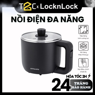  Nồi điện đa năng LocknLock 0.8L Kèm Khay Hấp Trứng nồi lẩu mini nấu mì EJP116BLK T2C 