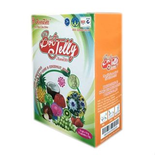 Hộp 12 gói bột rau câu dẻo jelly Hoàng Yến, hàng mới chính hãng 100%