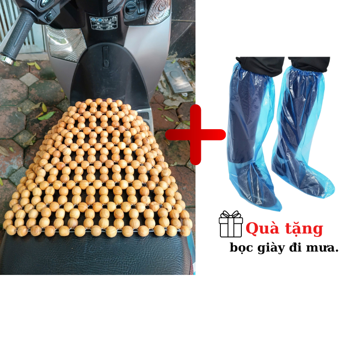 Lót yên xe máy hạt gỗ, đệm hạt gỗ giảm ê mông thoáng khí