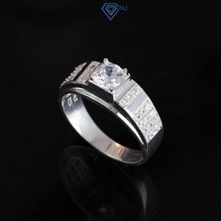 Nhẫn bạc 925 nam đính đá khắc tên đẹp NNA0083 Trang Sức TNJ