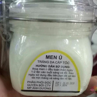 Men ủ trắng da cấp tốc