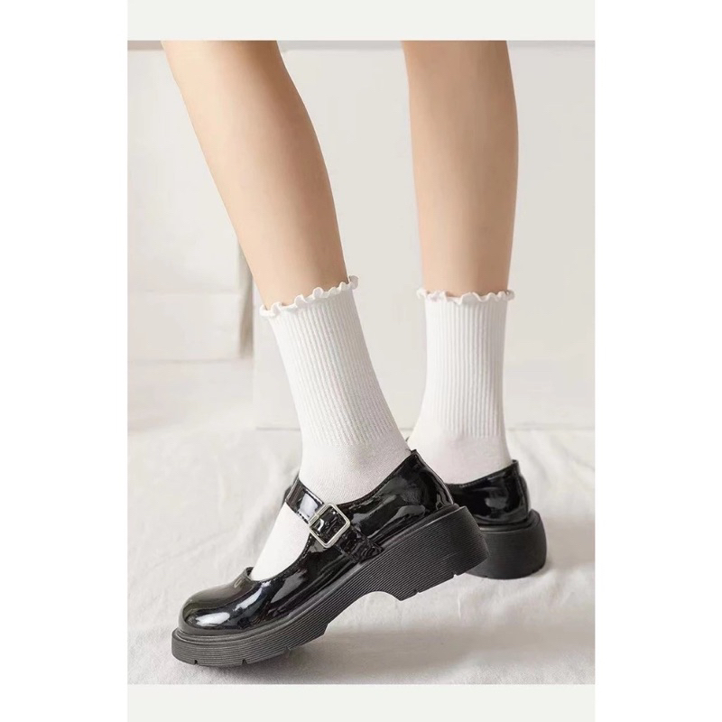 Tất Vớ Nữ LYMIA Cổ Cao Bèo Nhún Chất Len Gân Thời Trang Hàn Quốc BT25 | BigBuy360 - bigbuy360.vn