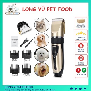  Tông đơ cắt lông chó tông đơ cắt lông mèo Pet Grooming Hair Clipper Kit - Long Vũ Pet Food 