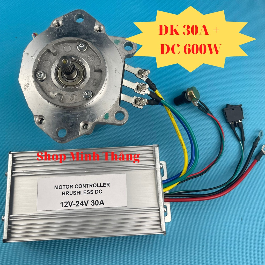 Bộ Điều Khiển Tốc Độ Động Cơ 12V-24V 30A / 45A Và Motor Không Chổi Than 500W 600W 800W 1000W