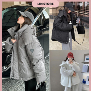 Áo Phao Nữ Logo Trái Tim Cổ Cao Có Mũ Áo Phao Tim Form To Rộng Áo Phao Nam Nữ Dáng Dài Áo Khoác Phao Nữ Áo Phao Béo