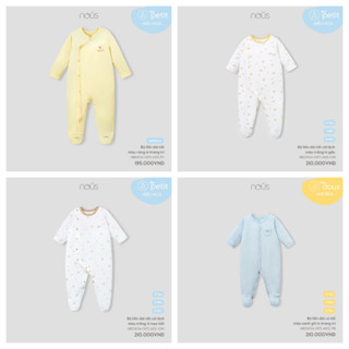 Bộ Liền Dài Tất Cài Thẳng Nous, Body Có Tất, Bộ Liền Tất Cho Bé Sơ Sinh