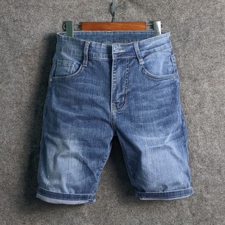 Quần short jean xanh đậm cào nhẹ thời trang