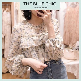 Áo Sơ Mi Họa Tiết Hoa Nhí Nazu Top Chất Voan Mềm Mại Đi Học Dạo Phố Ngọt Ngào Dễ Thương Bluechic Design