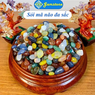 100gr Sỏi Mã Não Tự Nhiên PAG, Đá Sỏi Nhiều Màu Sắc Trang Trí Bể Cá, Rải Chậu Cây Cảnh