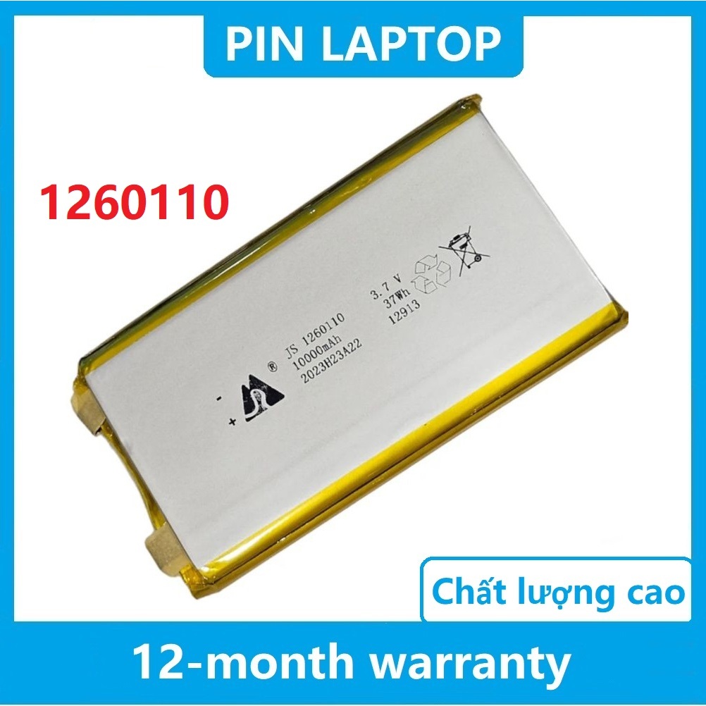 ☸Pin Li-Po 3.7V 10000mAh 1260110 (Li-Polymer) cho pin dự phòng, Laptop, Loa Bluetooth, camera "Chất 